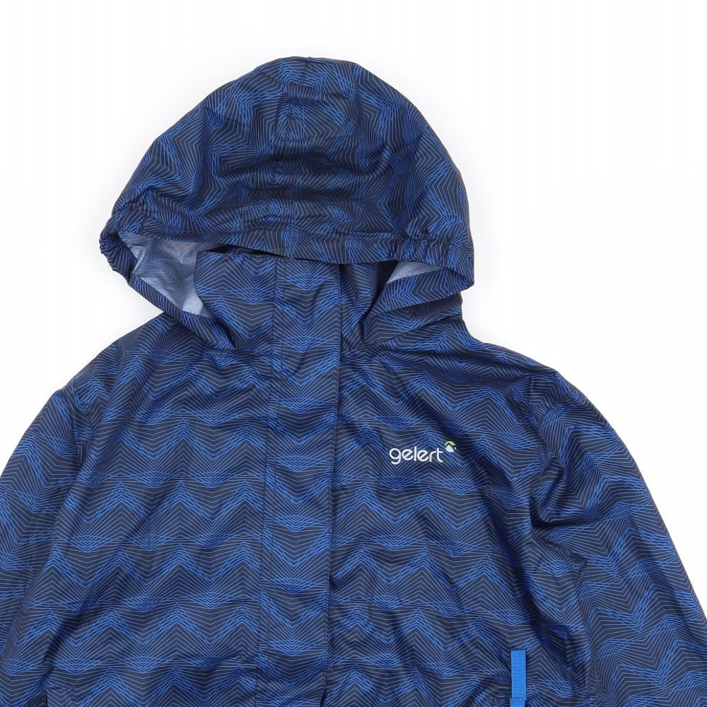 Gelert Boys Blue Geometric  Rain Coat Coat Size 11-12 Years