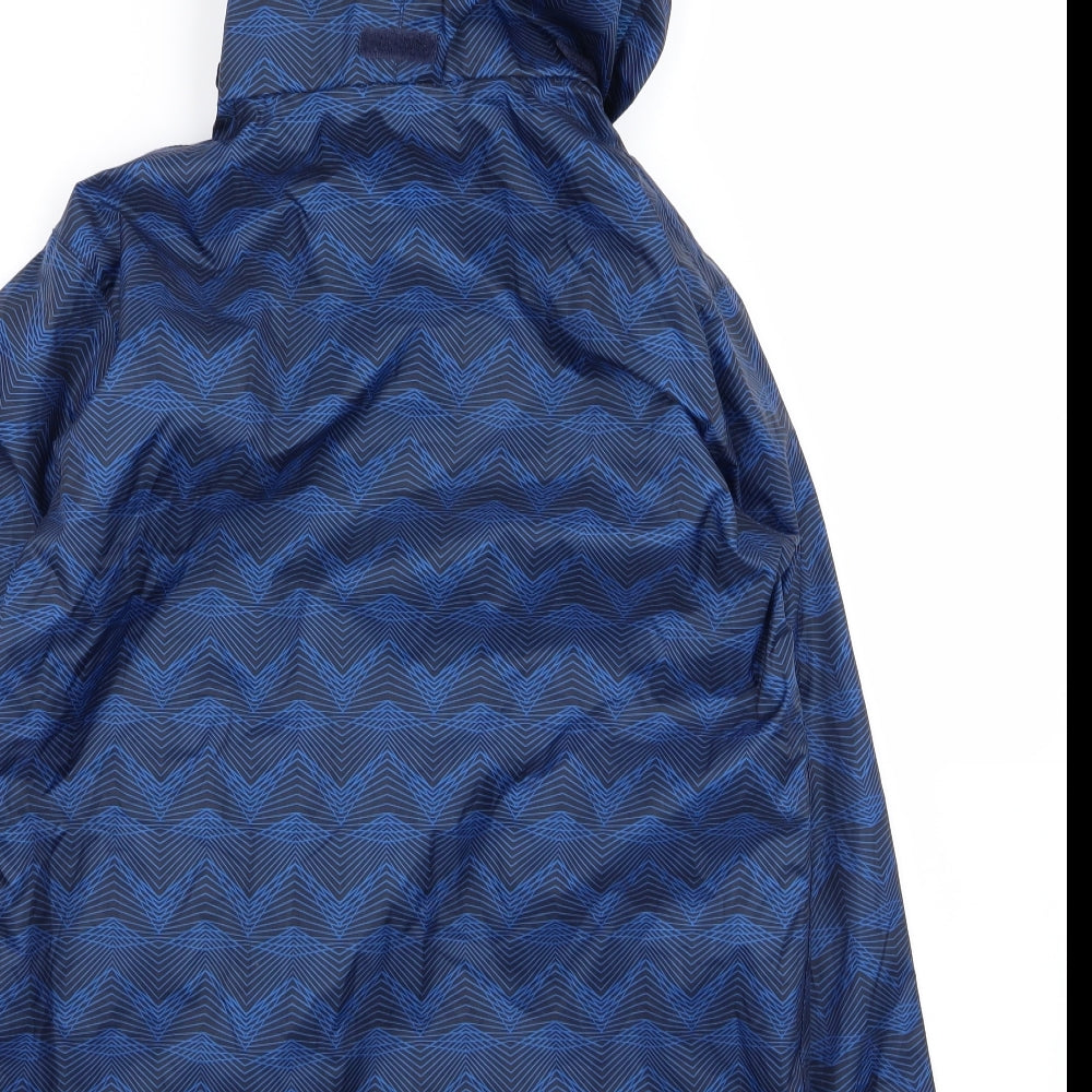 Gelert Boys Blue Geometric  Rain Coat Coat Size 11-12 Years