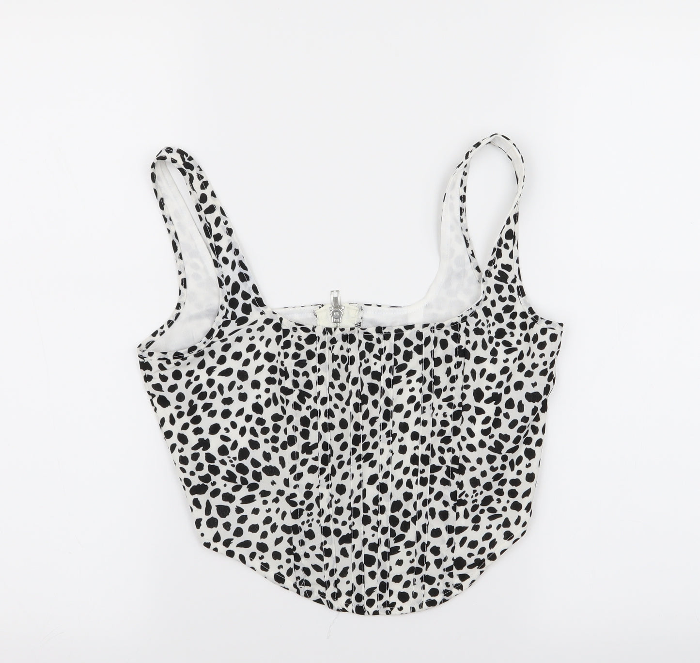 Missguided Womens Multicoloured Animal Print  Basic Tank Size 6  - crop top
