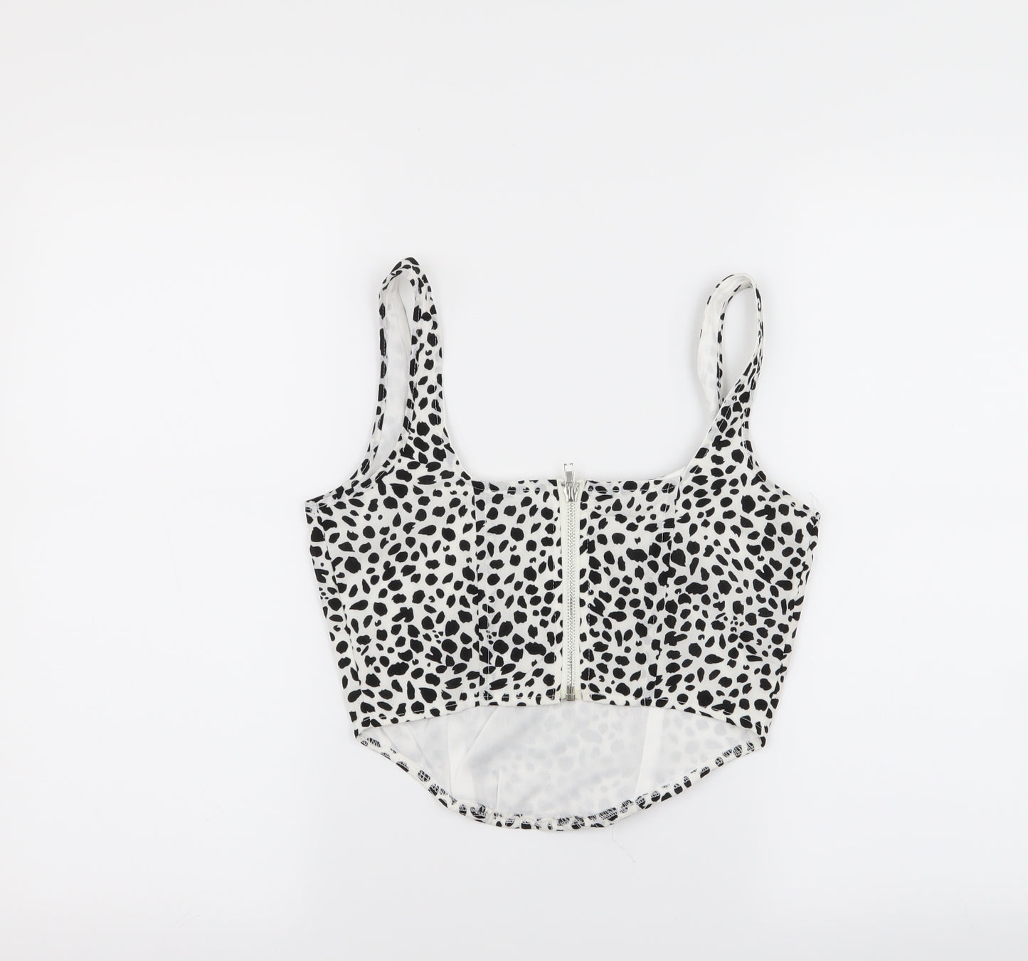 Missguided Womens Multicoloured Animal Print  Basic Tank Size 6  - crop top