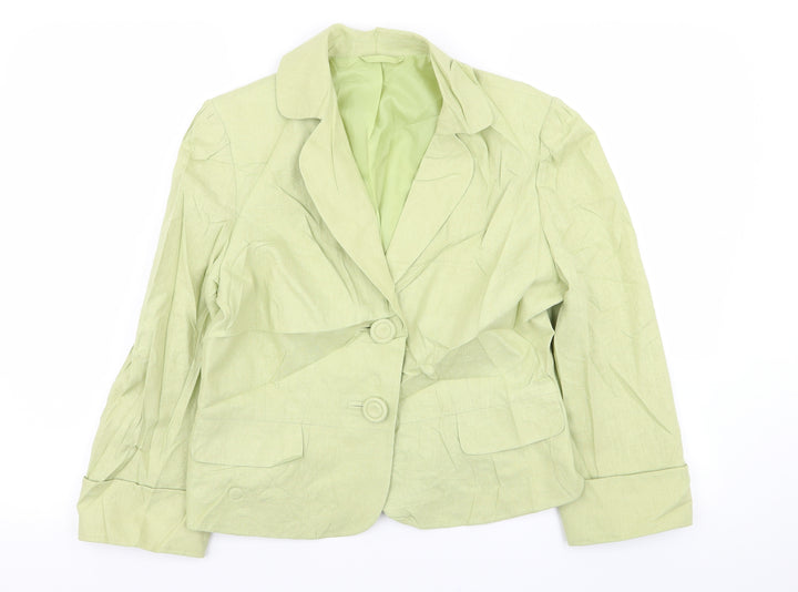 F&F Womens Green   Jacket Blazer Size 14