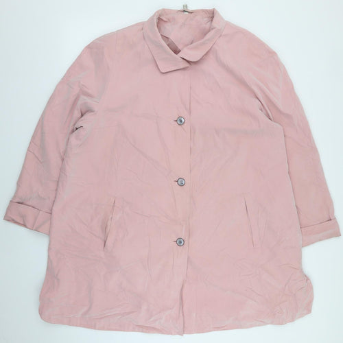 Preworn Womens Pink   Overcoat Coat Size 3XL