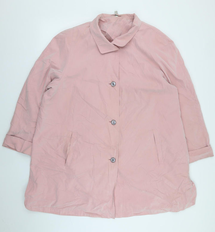 Preworn Womens Pink   Overcoat Coat Size 3XL