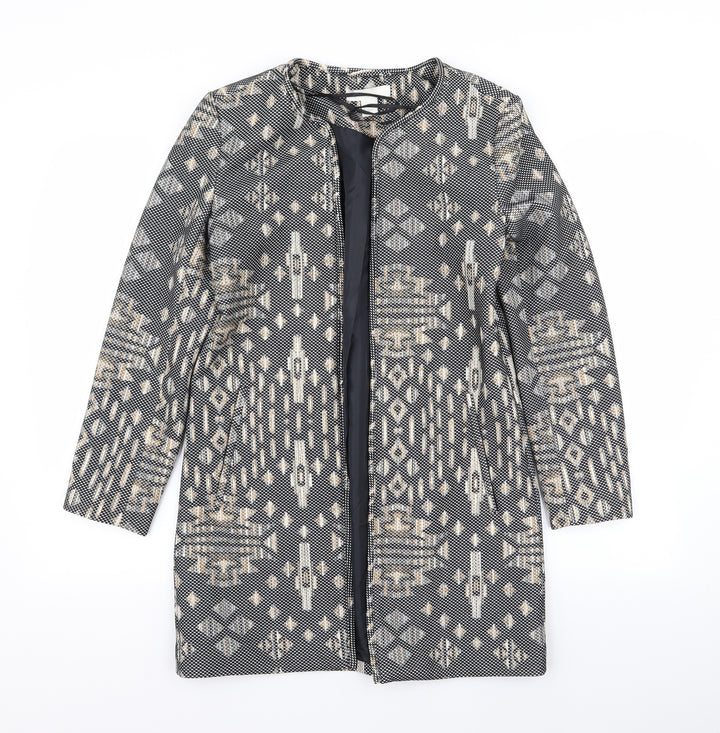 H&M Womens Multicoloured Geometric  Jacket Blazer Size 6