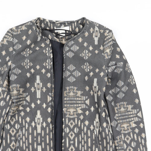 H&M Womens Multicoloured Geometric  Jacket Blazer Size 6