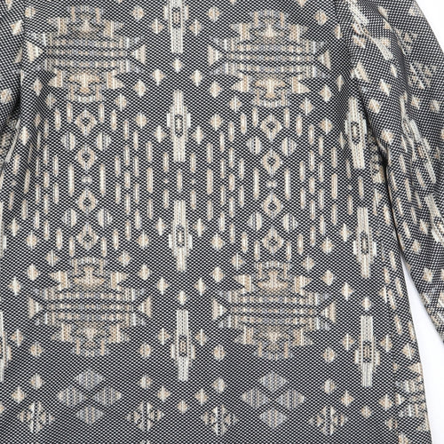 H&M Womens Multicoloured Geometric  Jacket Blazer Size 6