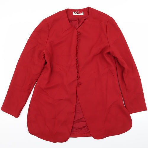 Preworn Womens Red   Jacket Blazer Size 12