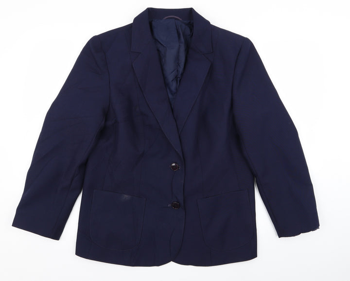 st michael Womens Blue Jacket Blazer Size 18