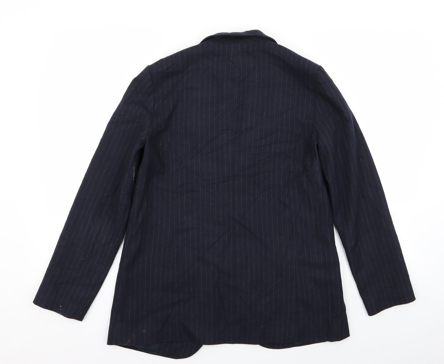 Topshop Womens Blue Striped  Jacket Blazer Size 8