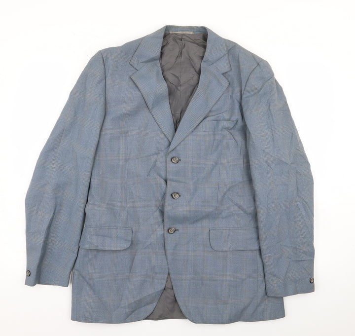 Skopes Mens Blue Check Jacket Blazer Size 36