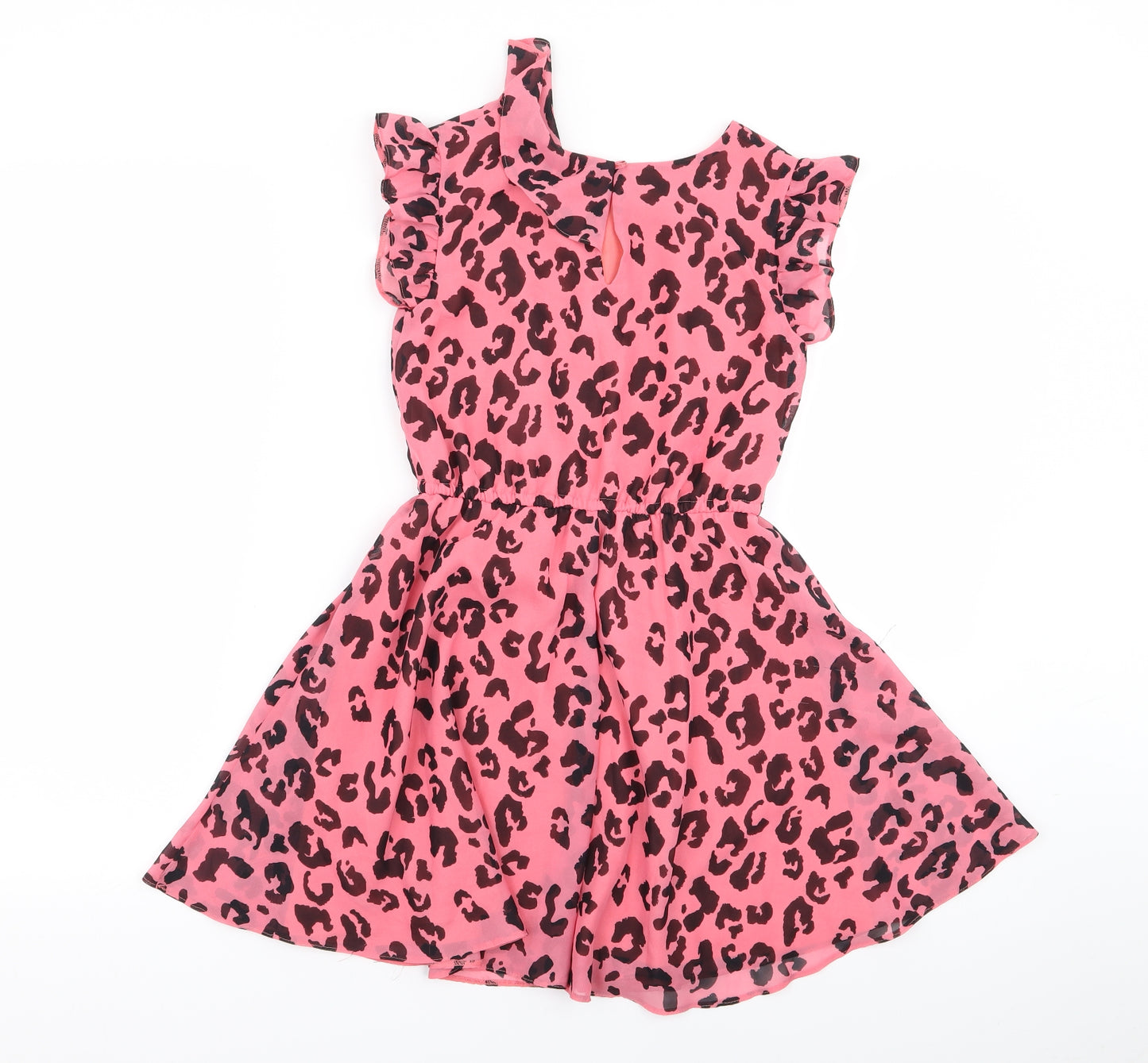 TU Girls Pink Animal Print  Fit & Flare  Size 9 Years