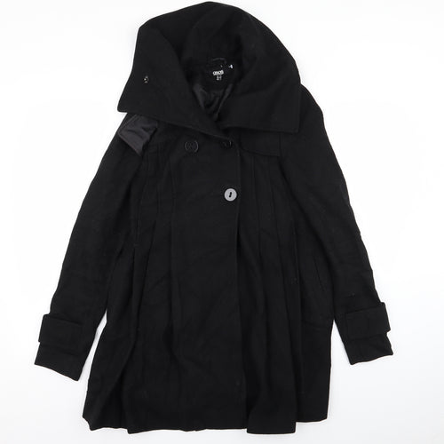 ASOS Womens Black   Overcoat Coat Size 8
