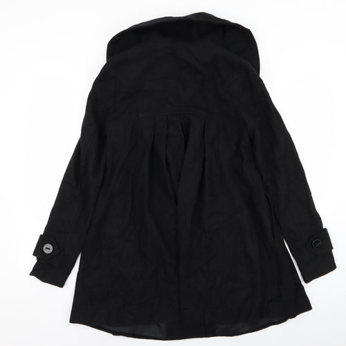 ASOS Womens Black   Overcoat Coat Size 8