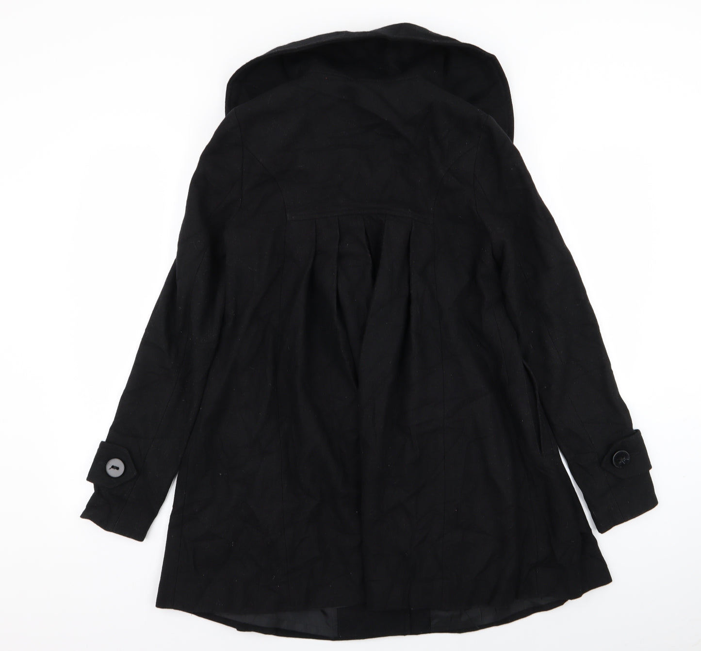 ASOS Womens Black   Overcoat Coat Size 8