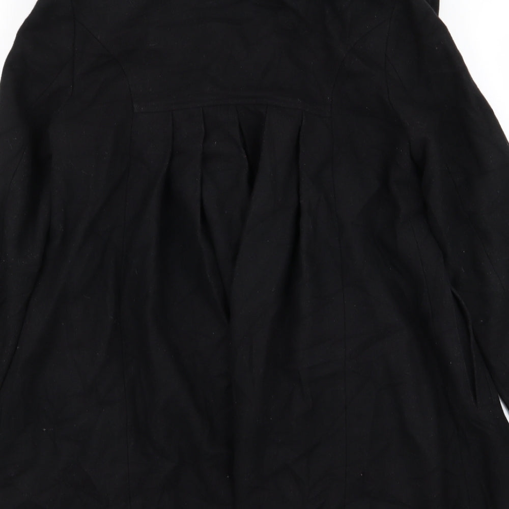ASOS Womens Black   Overcoat Coat Size 8