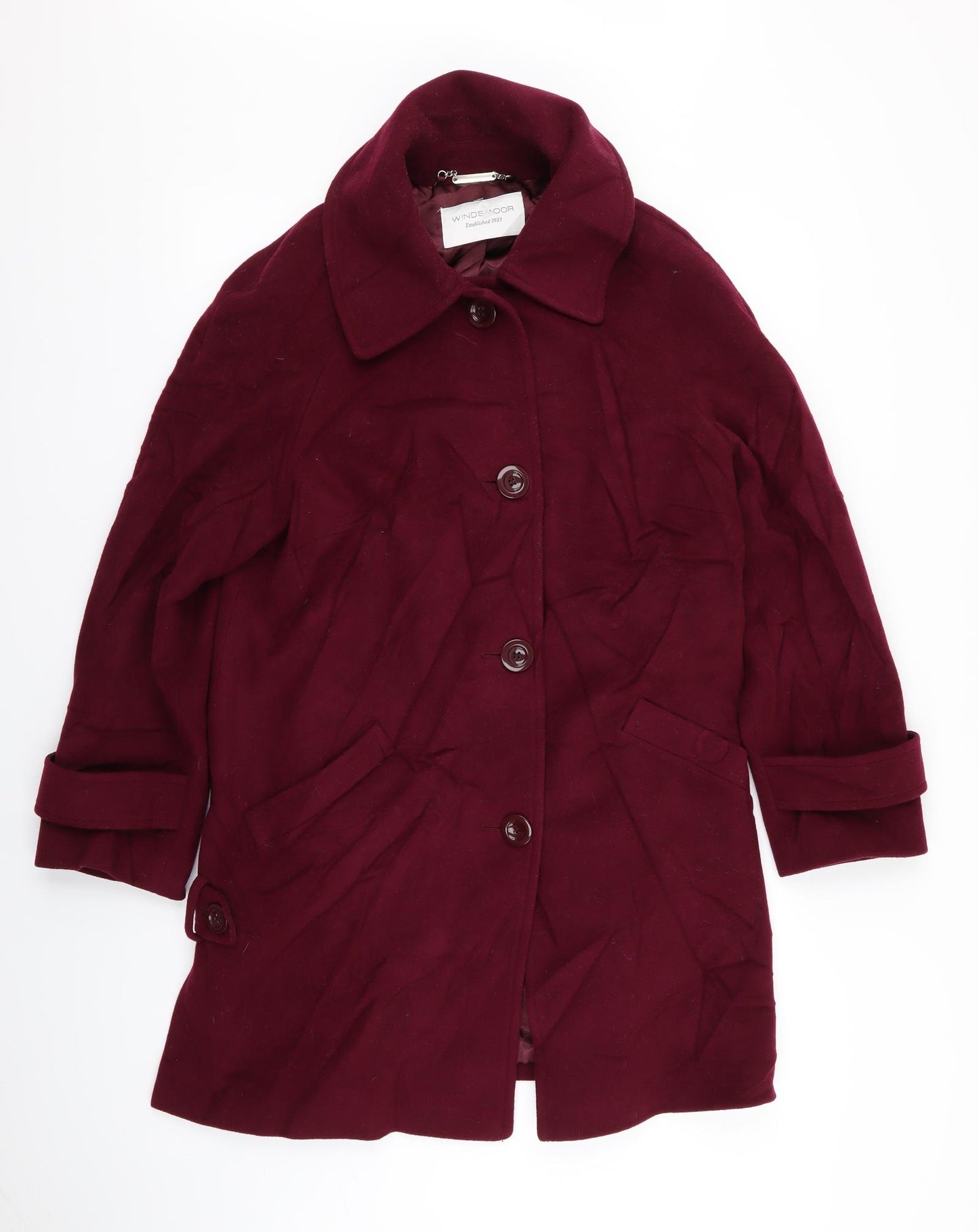 Windsmoor Womens Purple   Overcoat Coat Size 12