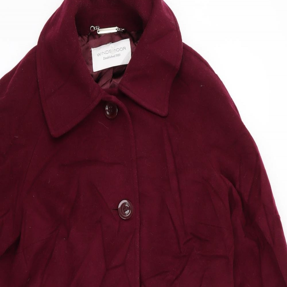Windsmoor Womens Purple   Overcoat Coat Size 12