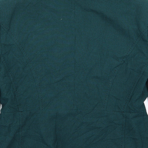 M&S Womens Green Houndstooth  Jacket Blazer Size 8