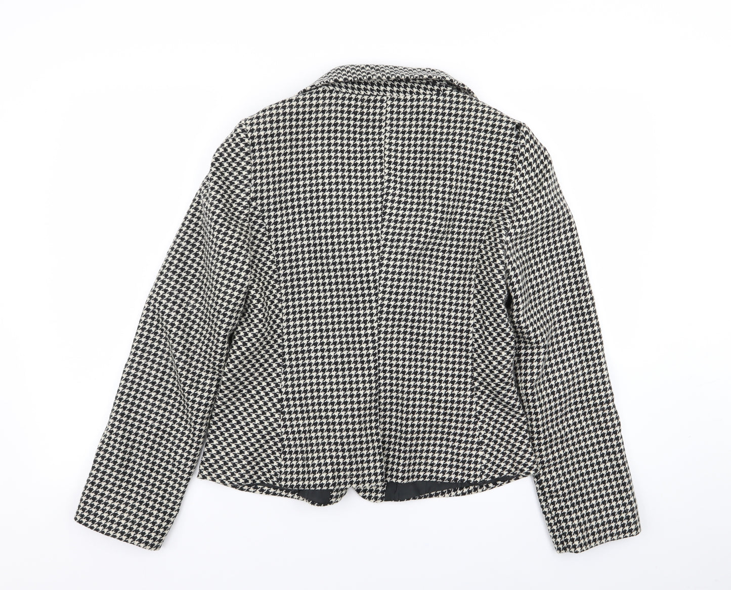 yera Womens Multicoloured Houndstooth  Jacket Blazer Size 12