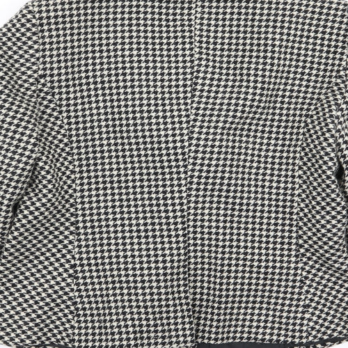 yera Womens Multicoloured Houndstooth  Jacket Blazer Size 12