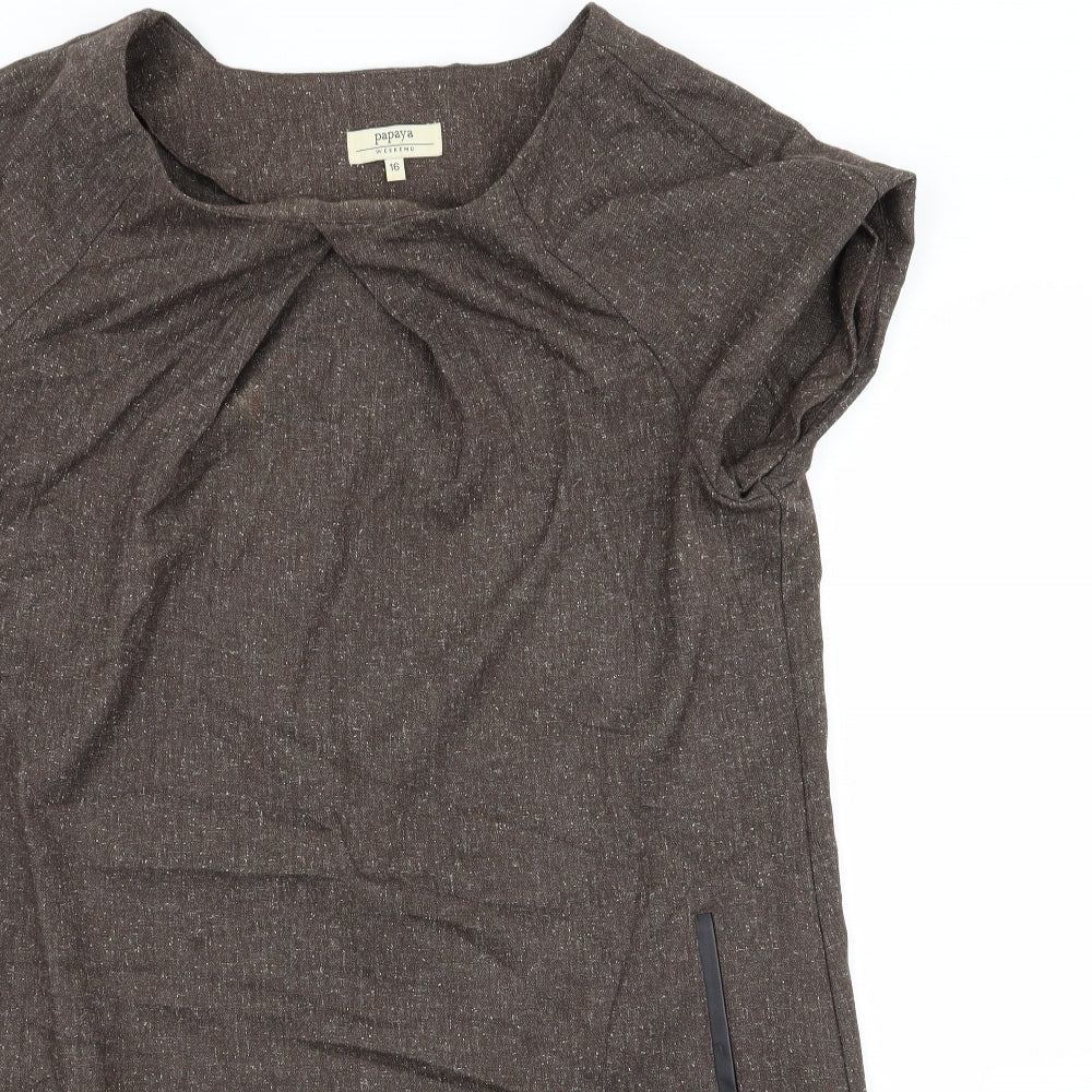 Papaya Womens Brown   A-Line  Size 16