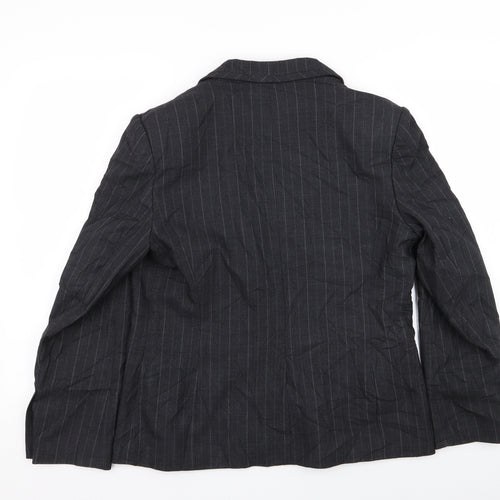 Autonomy Womens Grey Striped  Jacket Blazer Size 16
