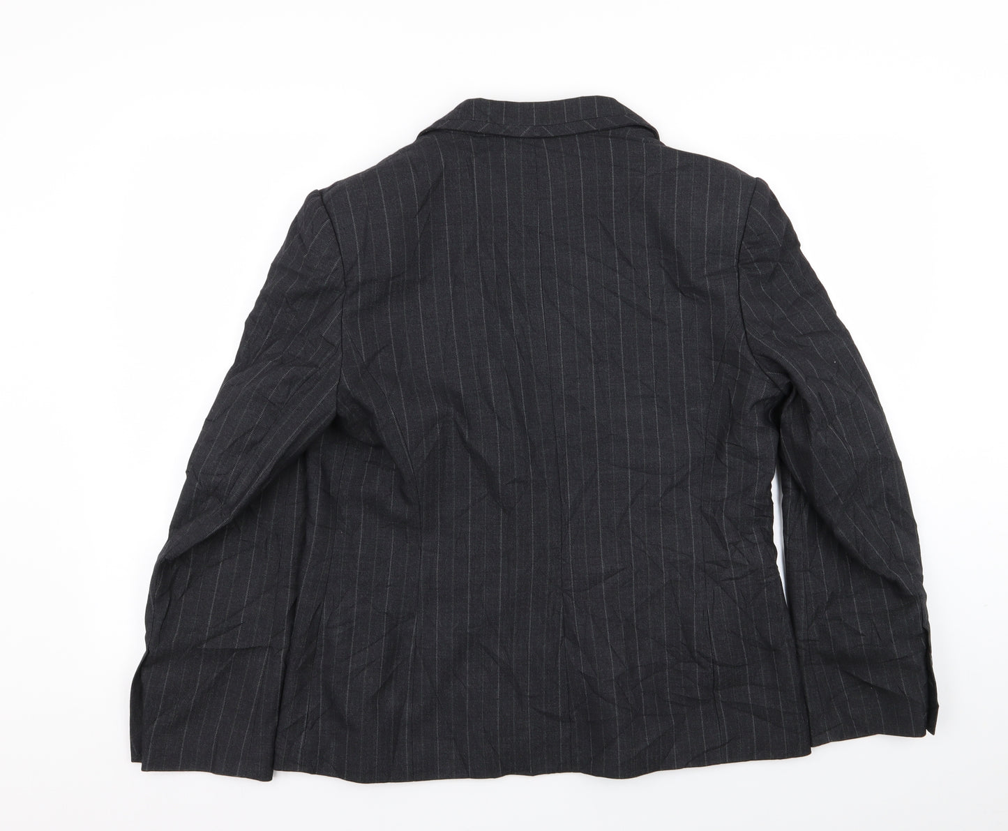 Autonomy Womens Grey Striped  Jacket Blazer Size 16