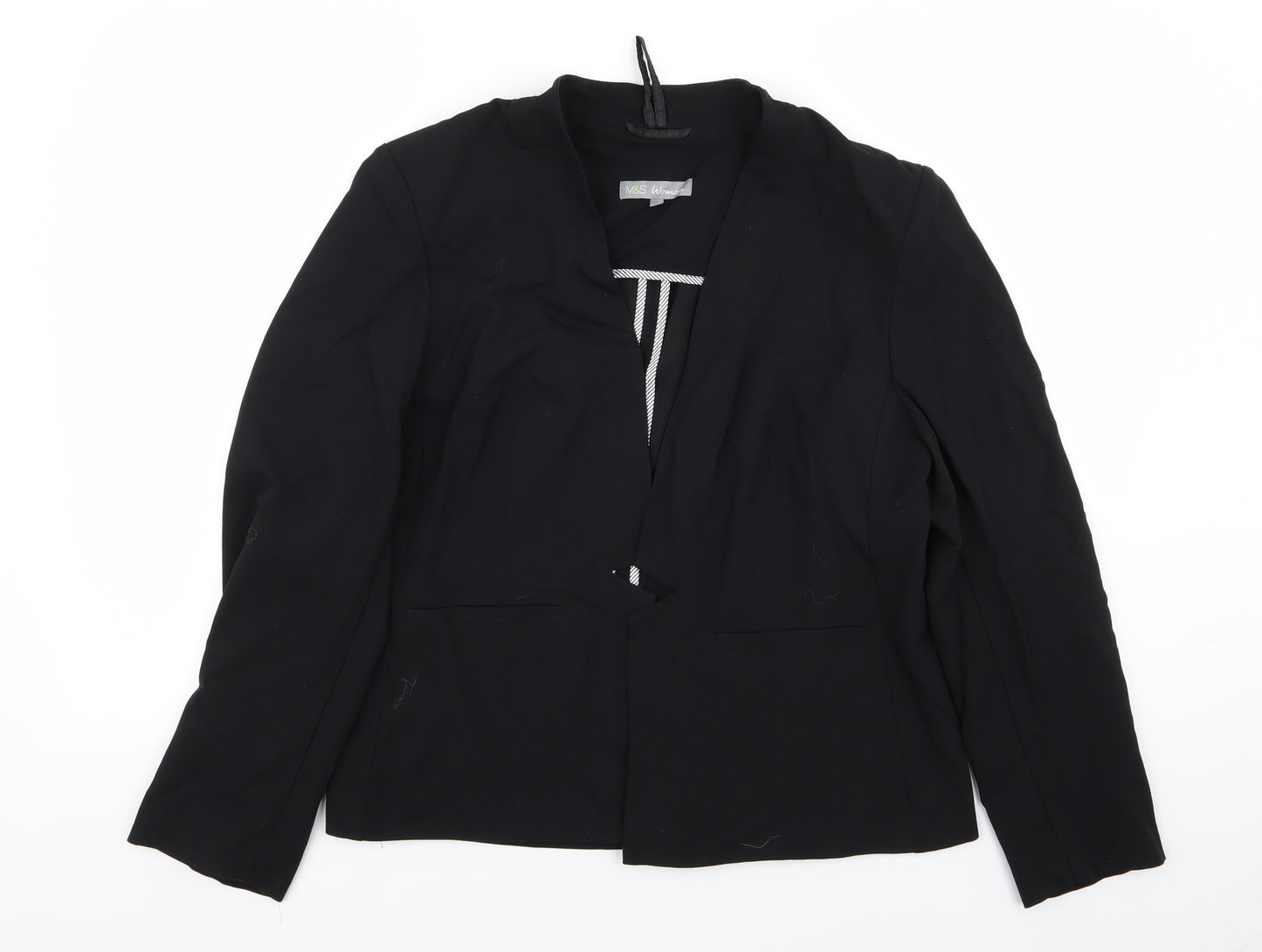 M&S Womens Black   Jacket Blazer Size 18