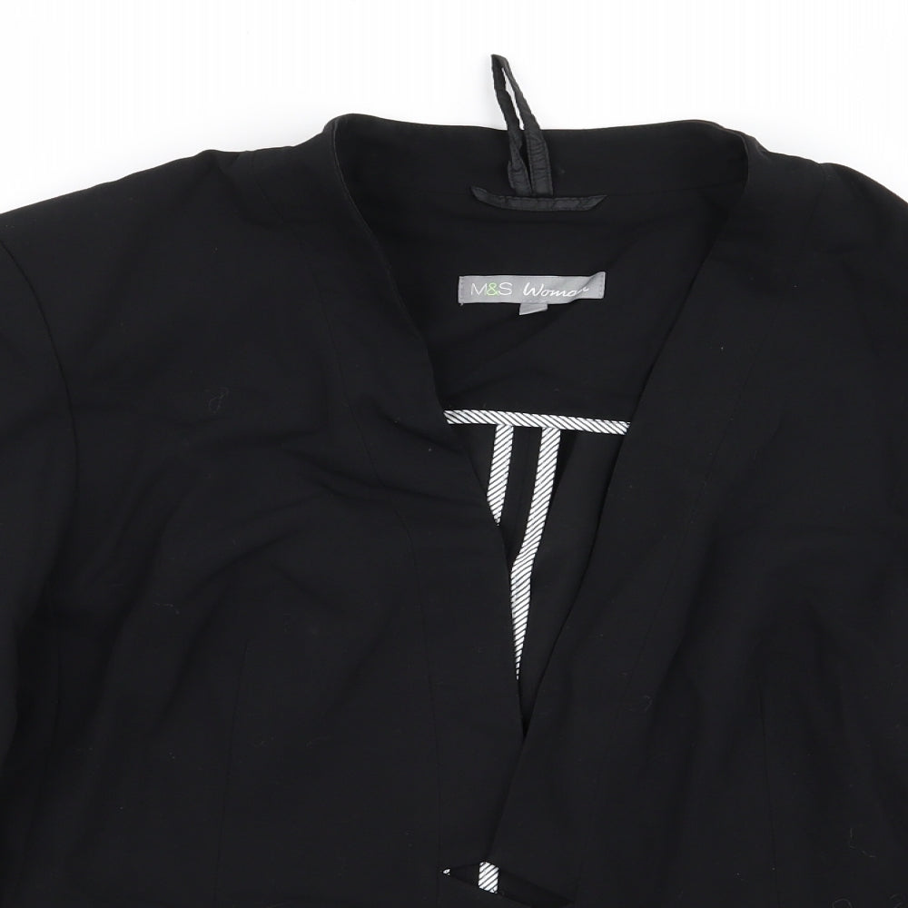 M&S Womens Black   Jacket Blazer Size 18
