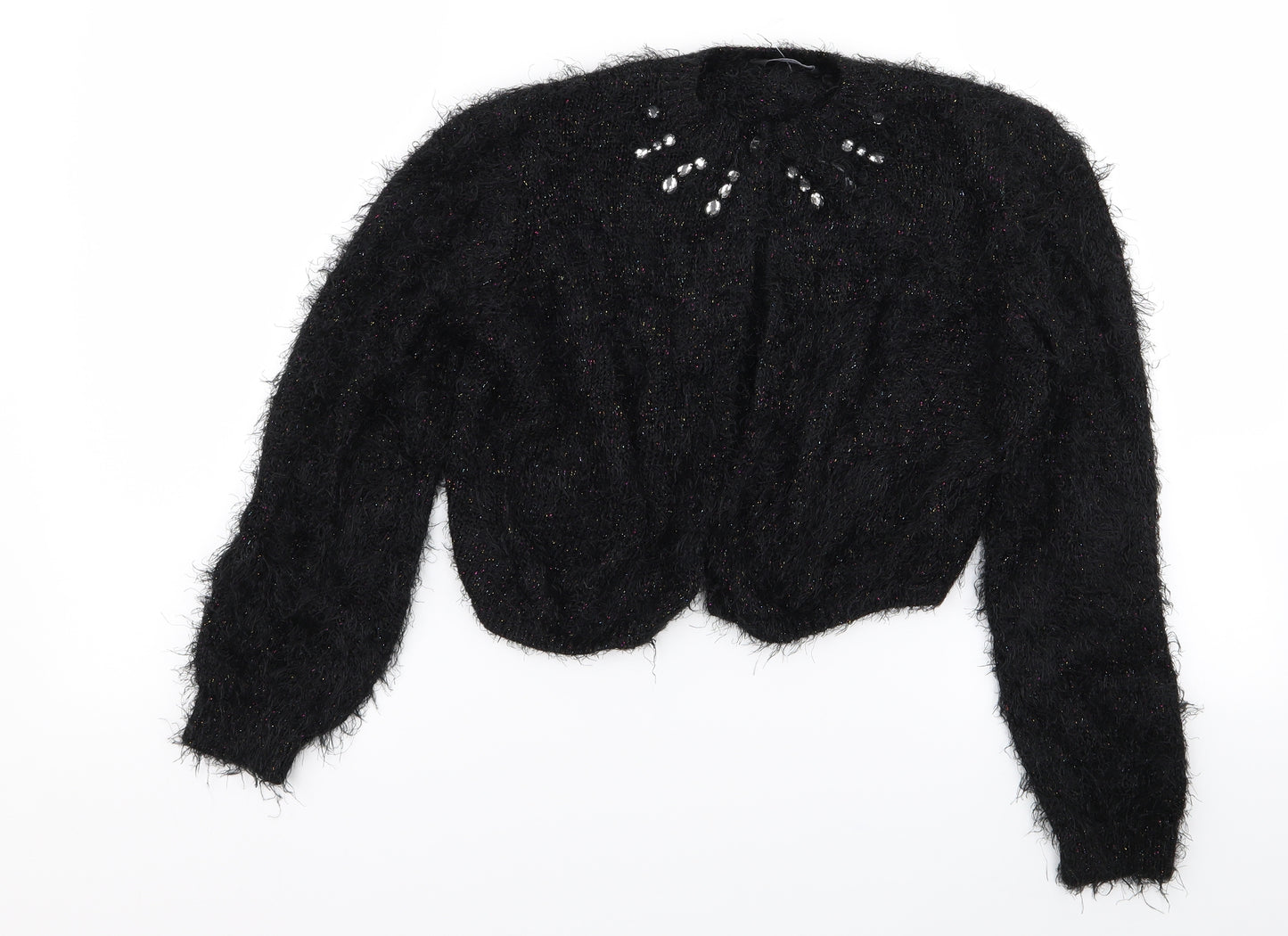 Asda George Girls Black   Cardigan Jumper Size 11-12 Years