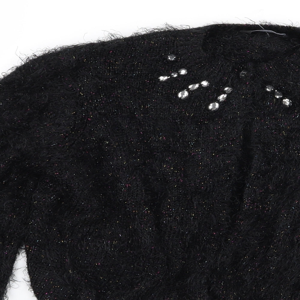 Asda George Girls Black   Cardigan Jumper Size 11-12 Years