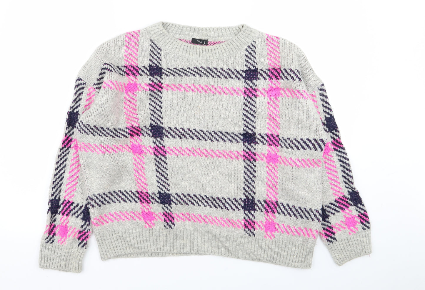 M&Co Womens Multicoloured Geometric  Pullover Jumper Size M