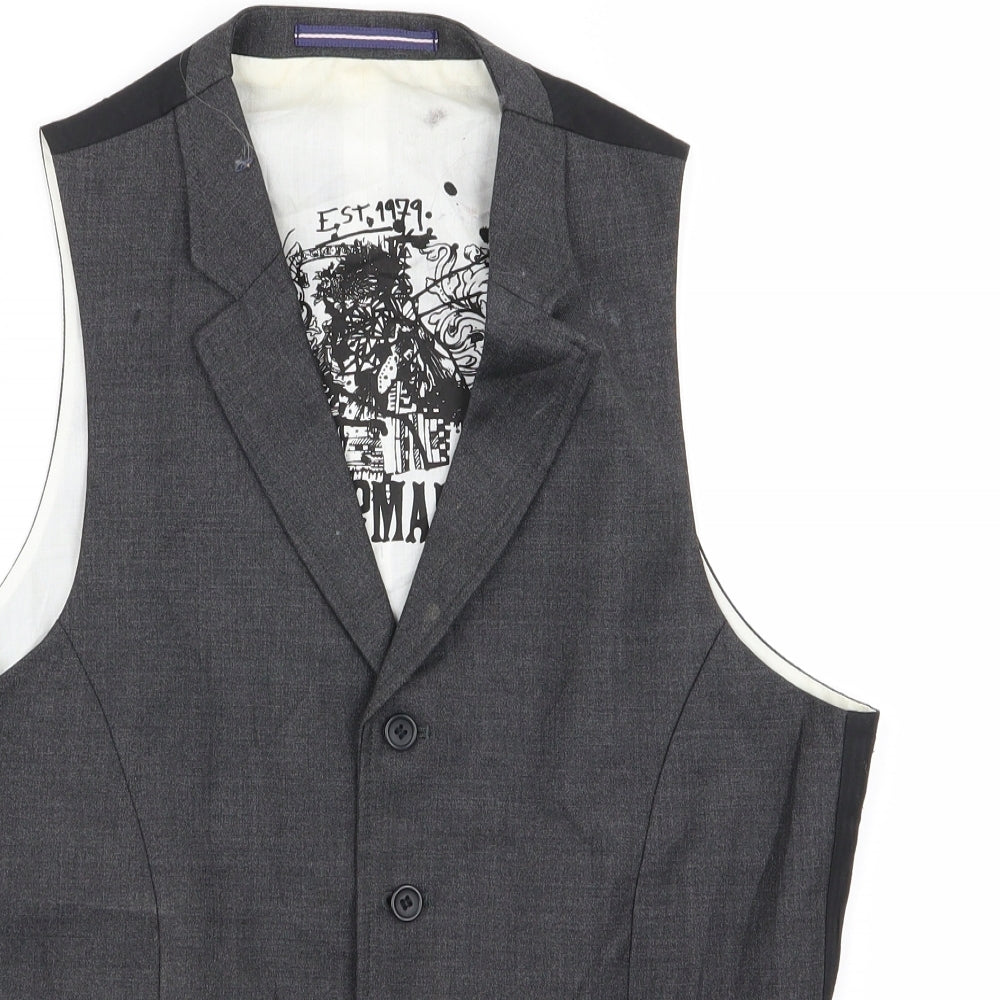 Topman Mens Multicoloured   Jacket Suit Waistcoat Size 38