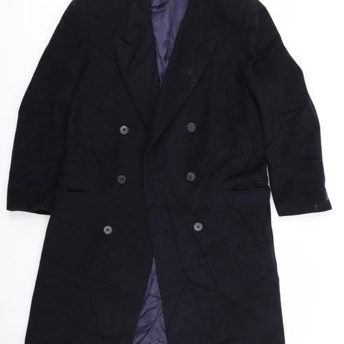 Preworn Mens Blue   Overcoat Coat Size M