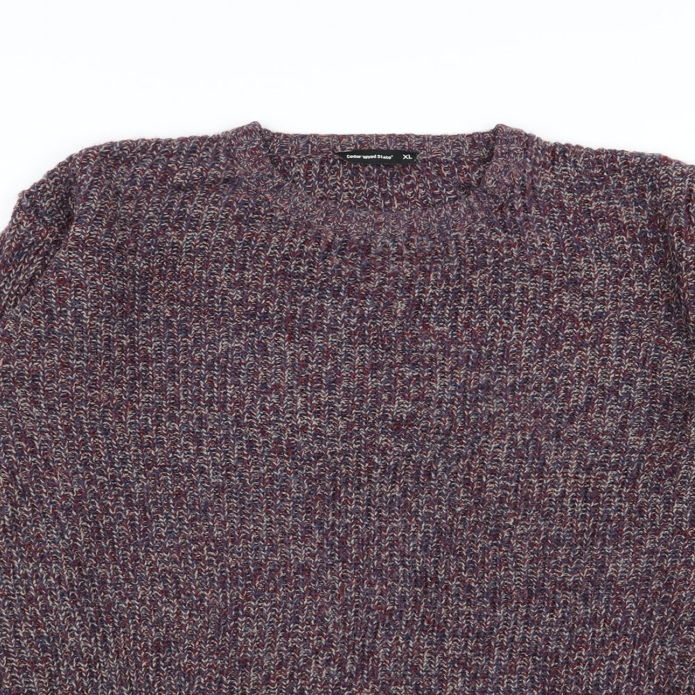 Cedar Wood State Mens Purple   Pullover Jumper Size XL