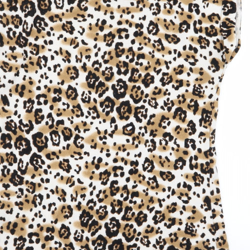 originals Womens Multicoloured Animal Print  Basic T-Shirt Size 10