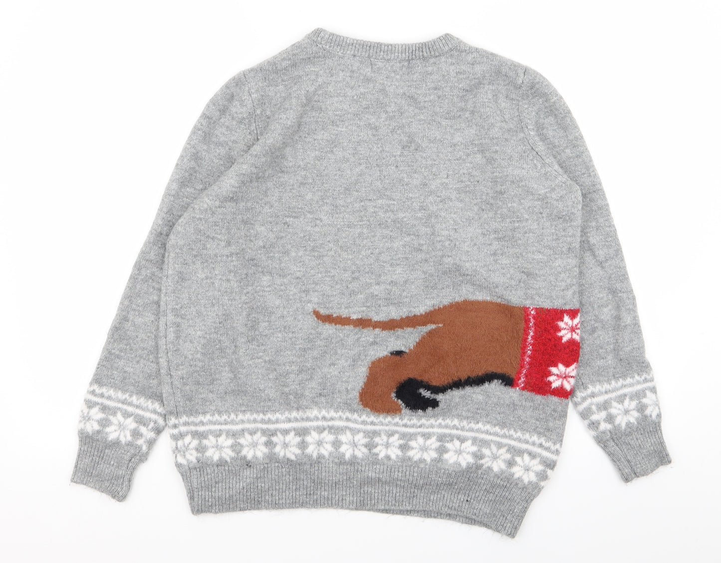 TU Womens Grey Animal Print  Pullover Jumper Size 18  - christmas jumper