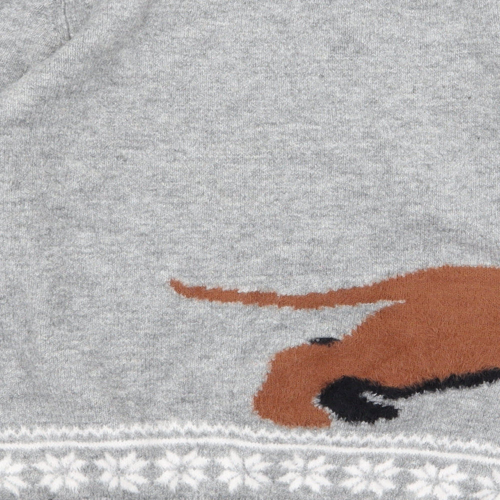 TU Womens Grey Animal Print  Pullover Jumper Size 18  - christmas jumper