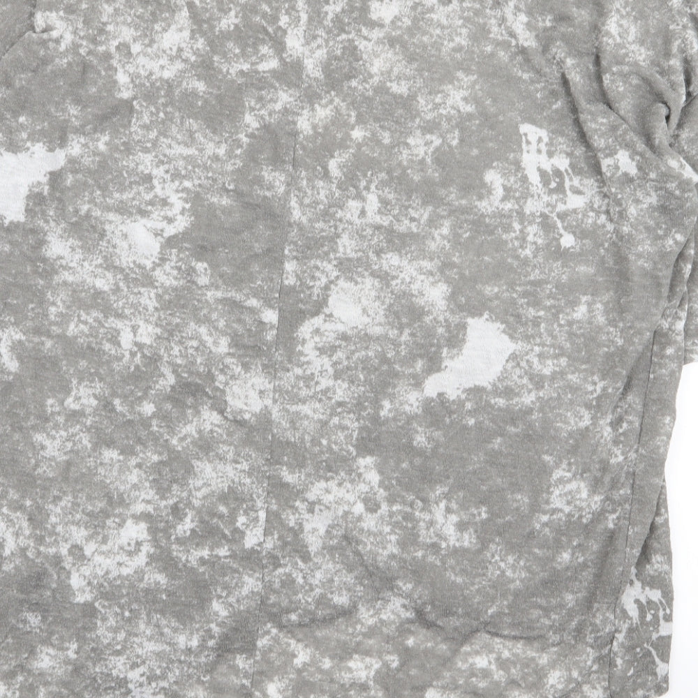 Asda George Womens Grey Geometric  Basic T-Shirt Size 16