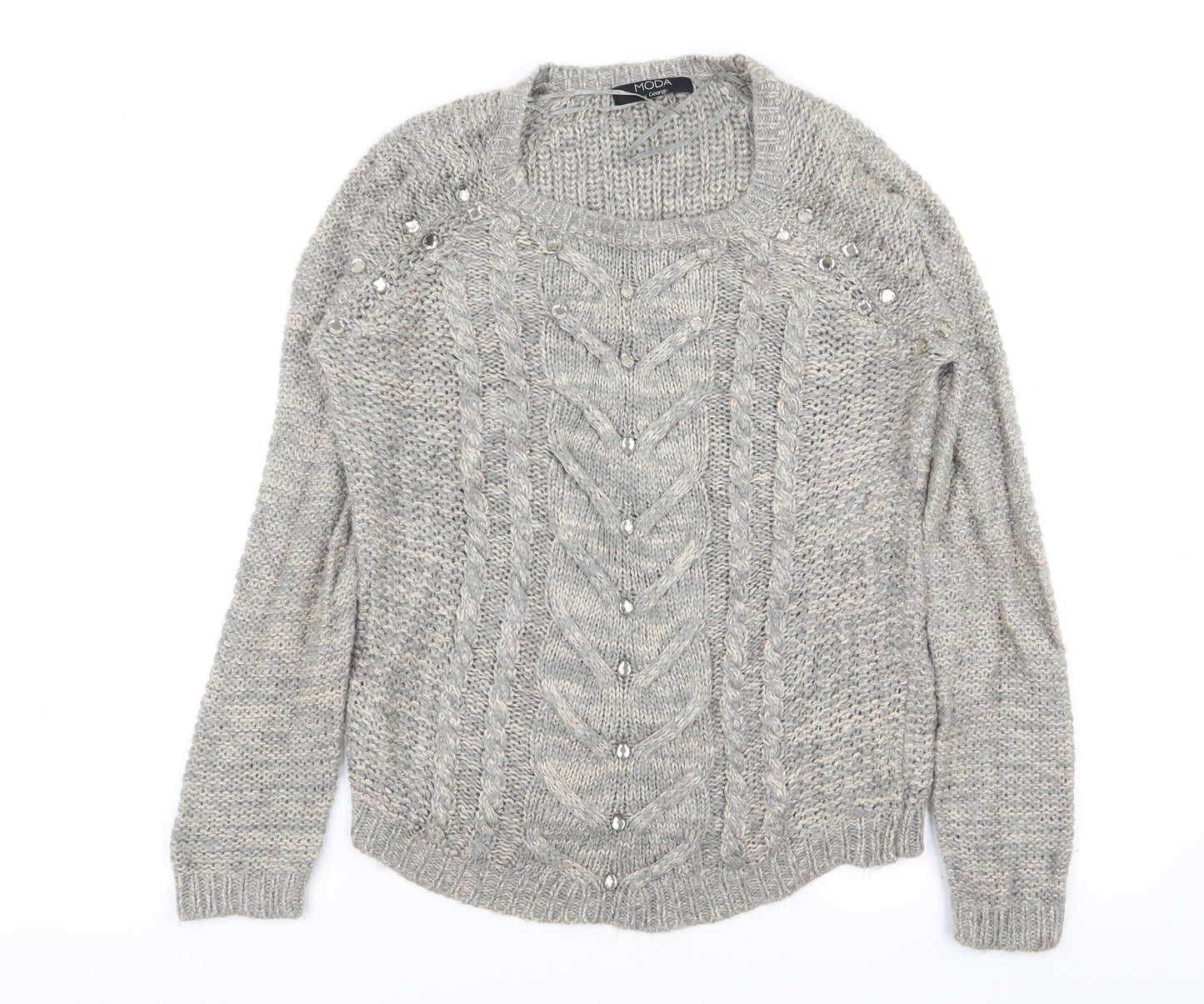 Asda George Womens Grey   Pullover Jumper Size 10