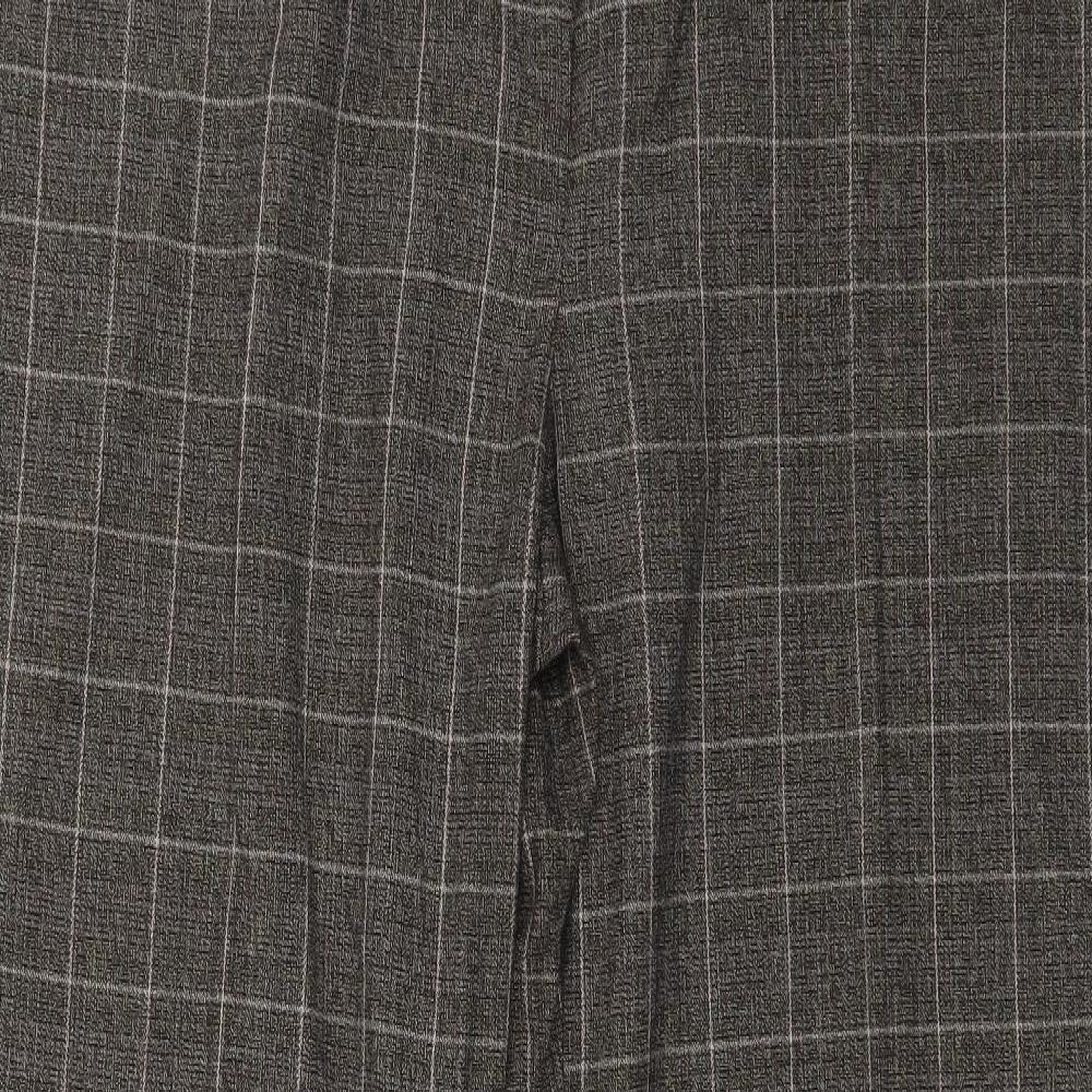 Dorothy Perkins Womens Brown Check  Trousers  Size 20 L32 in
