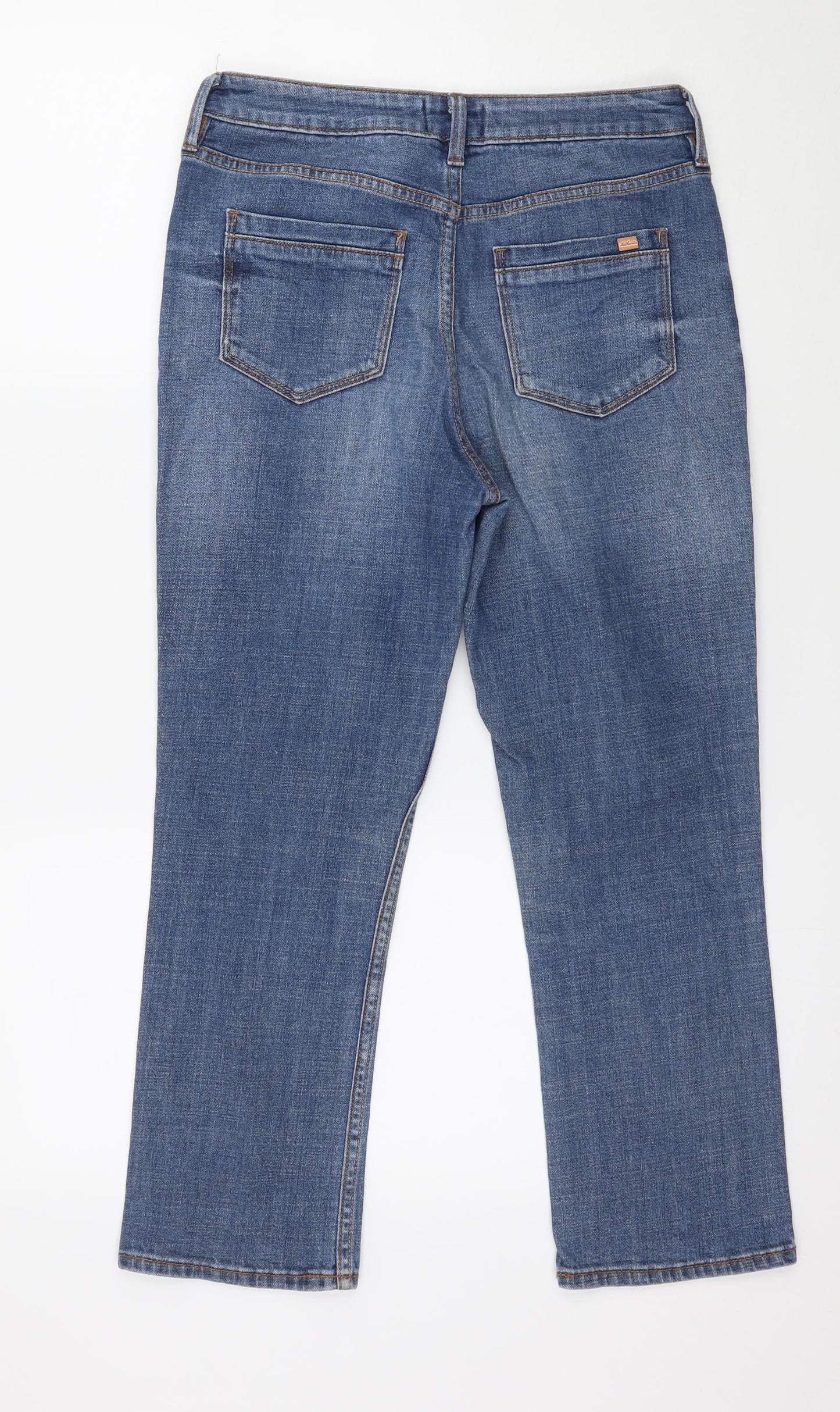 F&F Womens Blue  Denim Straight Jeans Size 8 L24 in