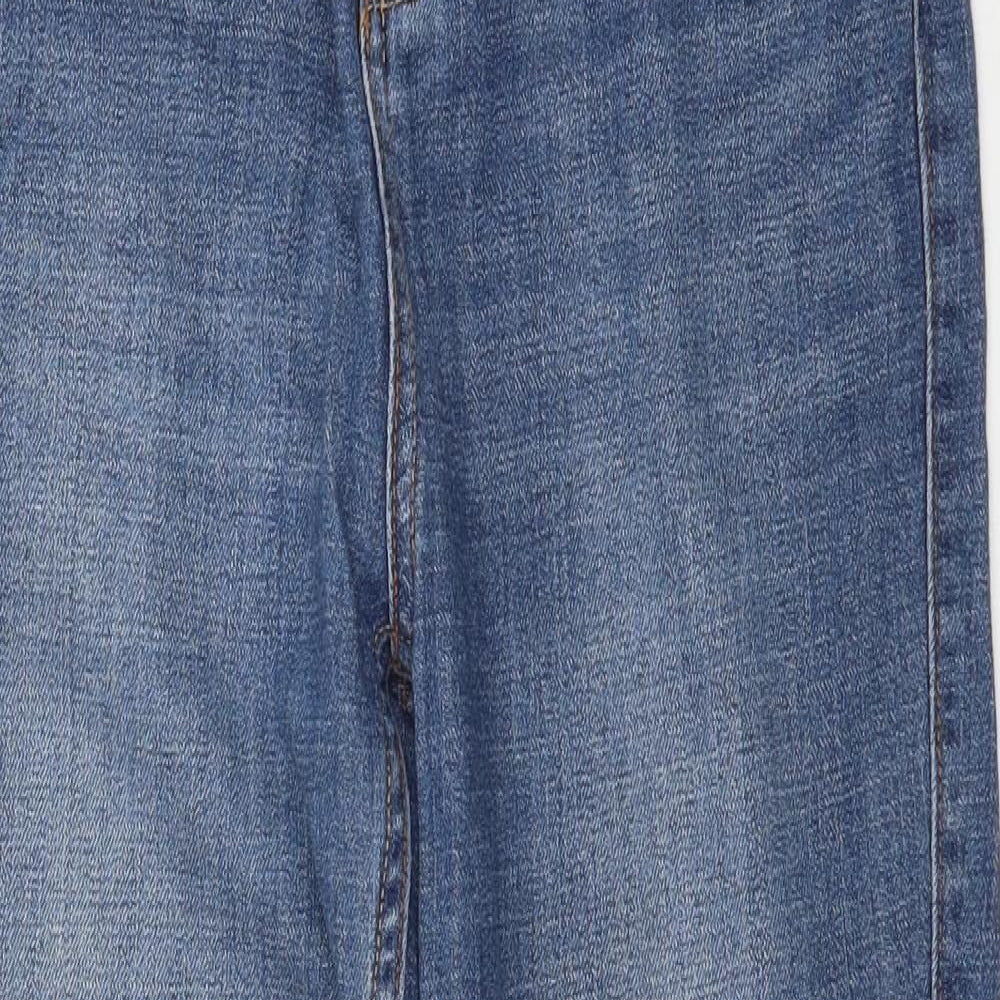 F&F Womens Blue  Denim Straight Jeans Size 8 L24 in