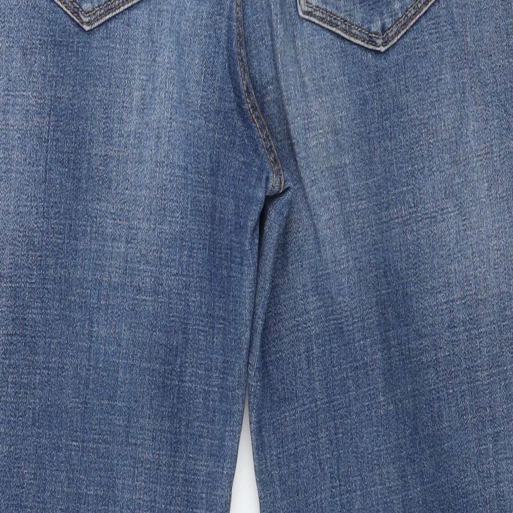F&F Womens Blue  Denim Straight Jeans Size 8 L24 in