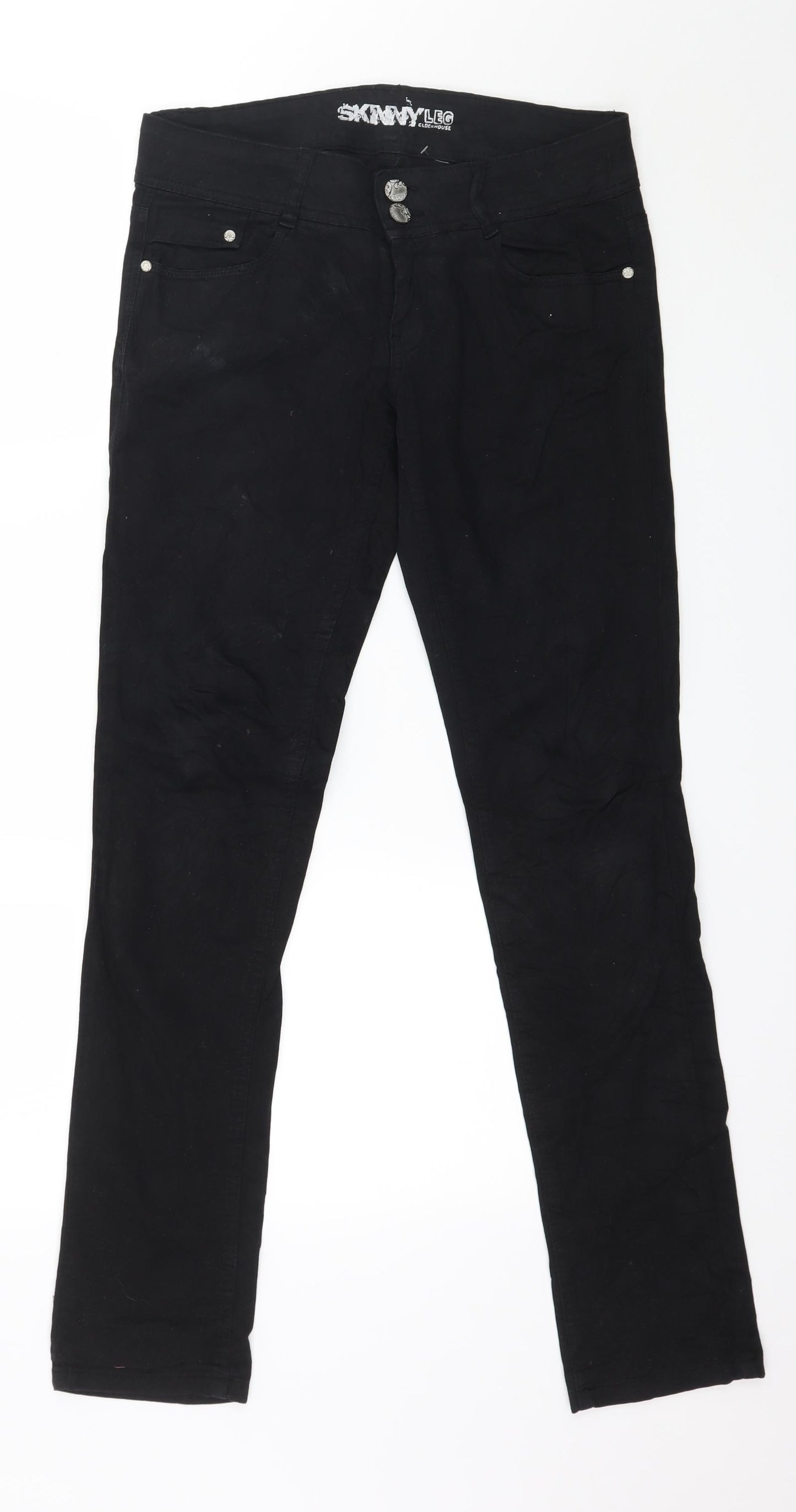 Clockhouse Womens Black  Denim Skinny Jeans Size 10 L31 in