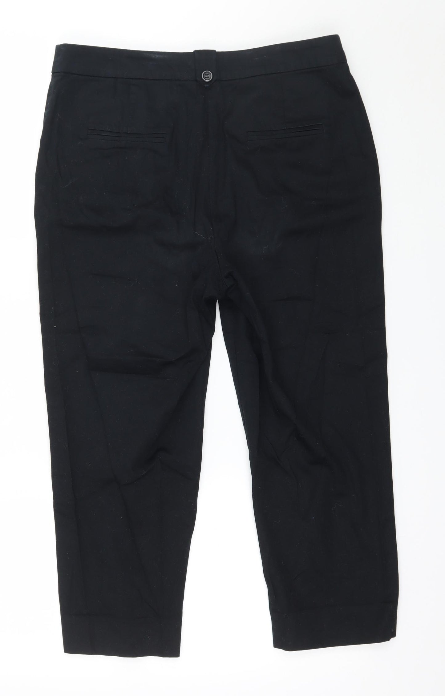 TU Womens Black   Cropped Trousers Size 12 L23 in