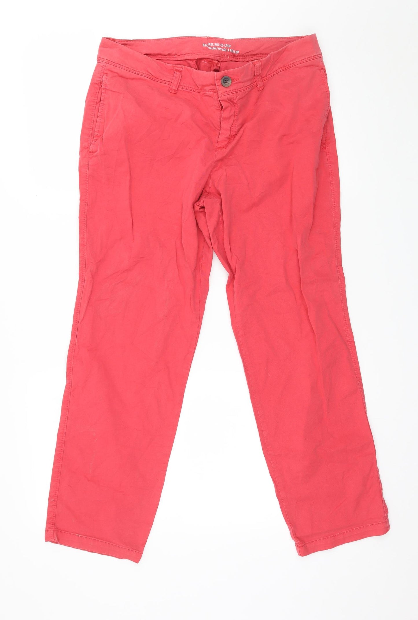 Preworn Womens Pink   Cropped Trousers Size 32 in L26 in