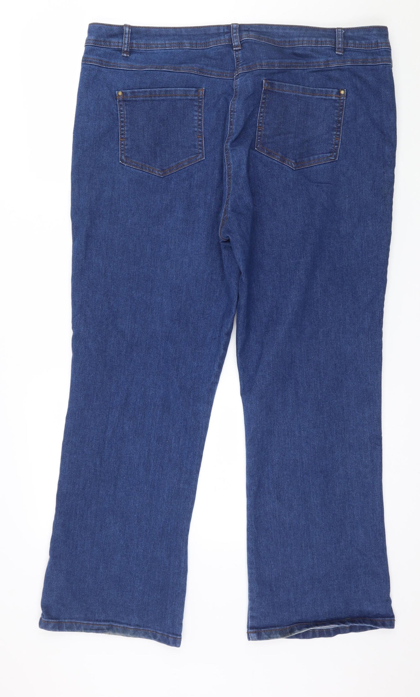M&Co Womens Blue  Denim Straight Jeans Size 20 L28 in