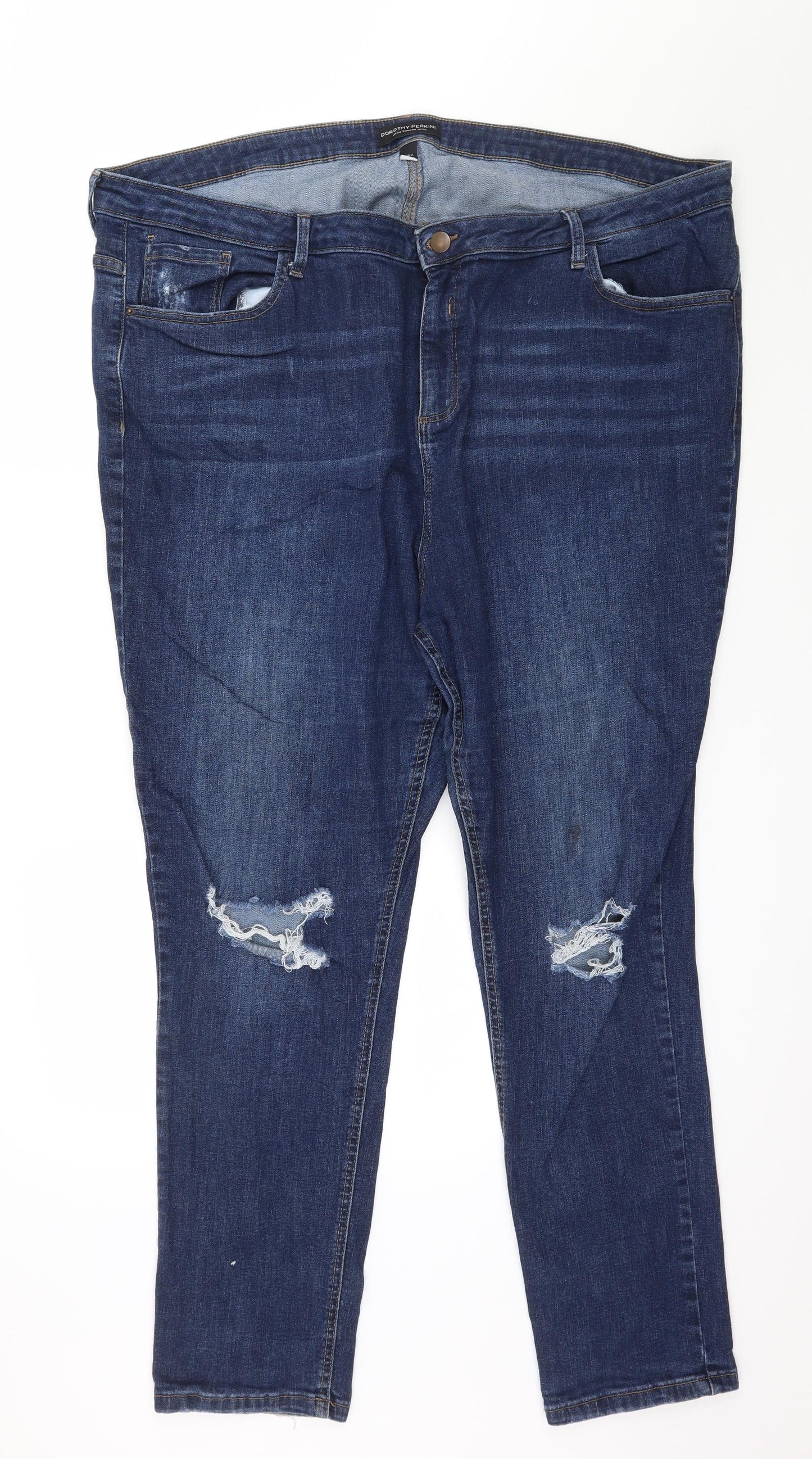 Dorothy Perkins Womens Blue  Denim Straight Jeans Size 28 L29 in