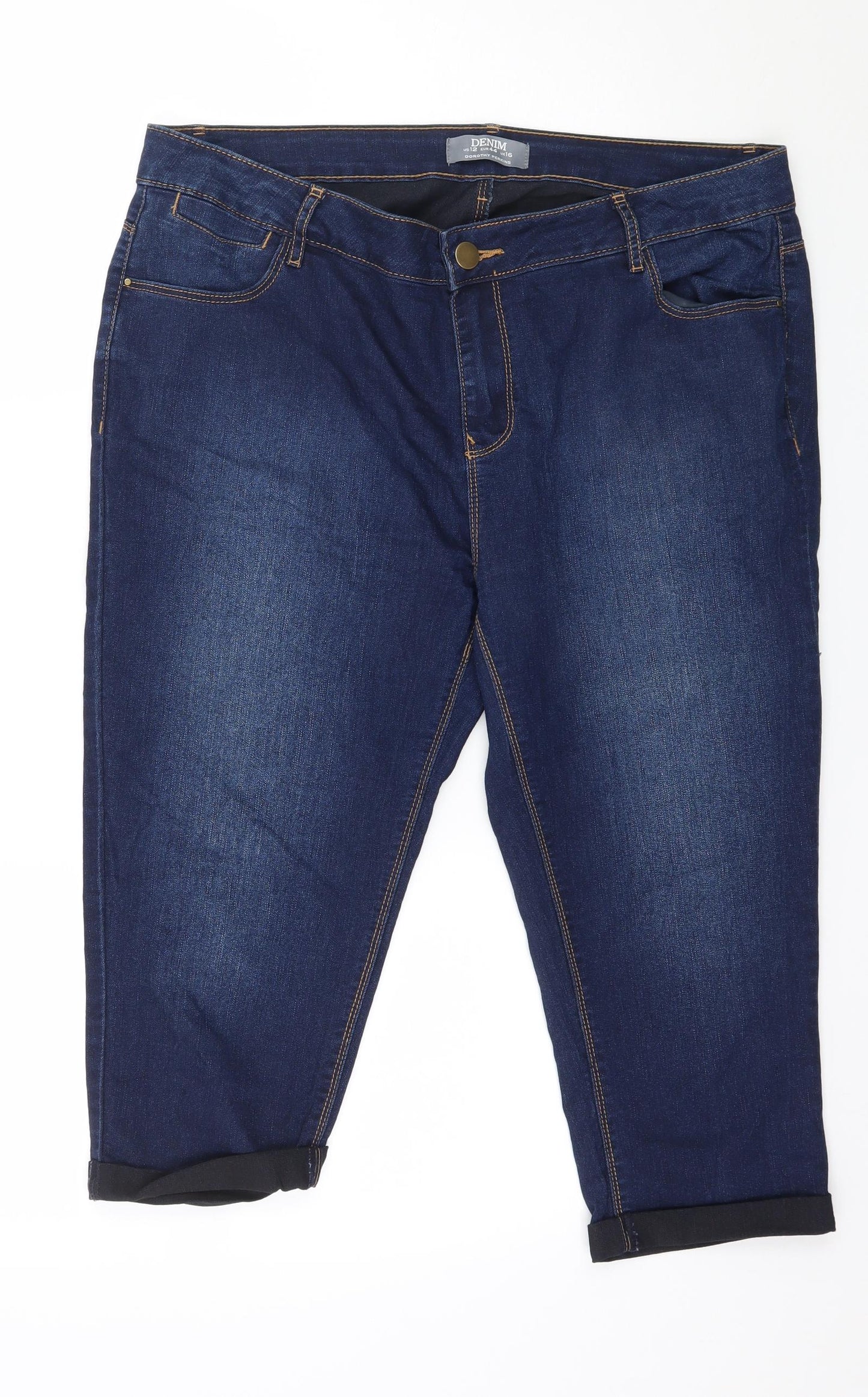 Dorothy Perkins Womens Blue  Denim Cropped Jeans Size 16 L20 in